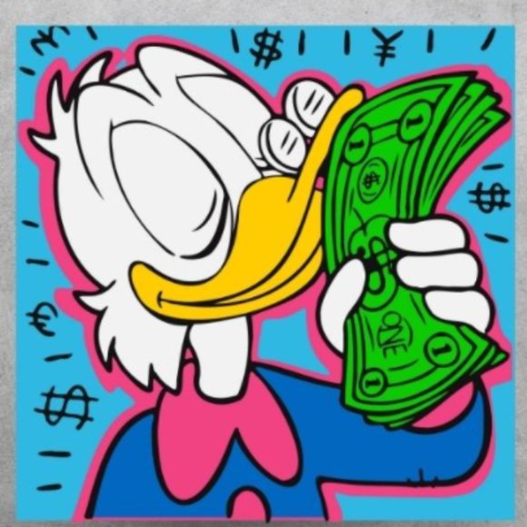 Alec Monopoly Money Scrooge Art Print - Picture 1 of 2